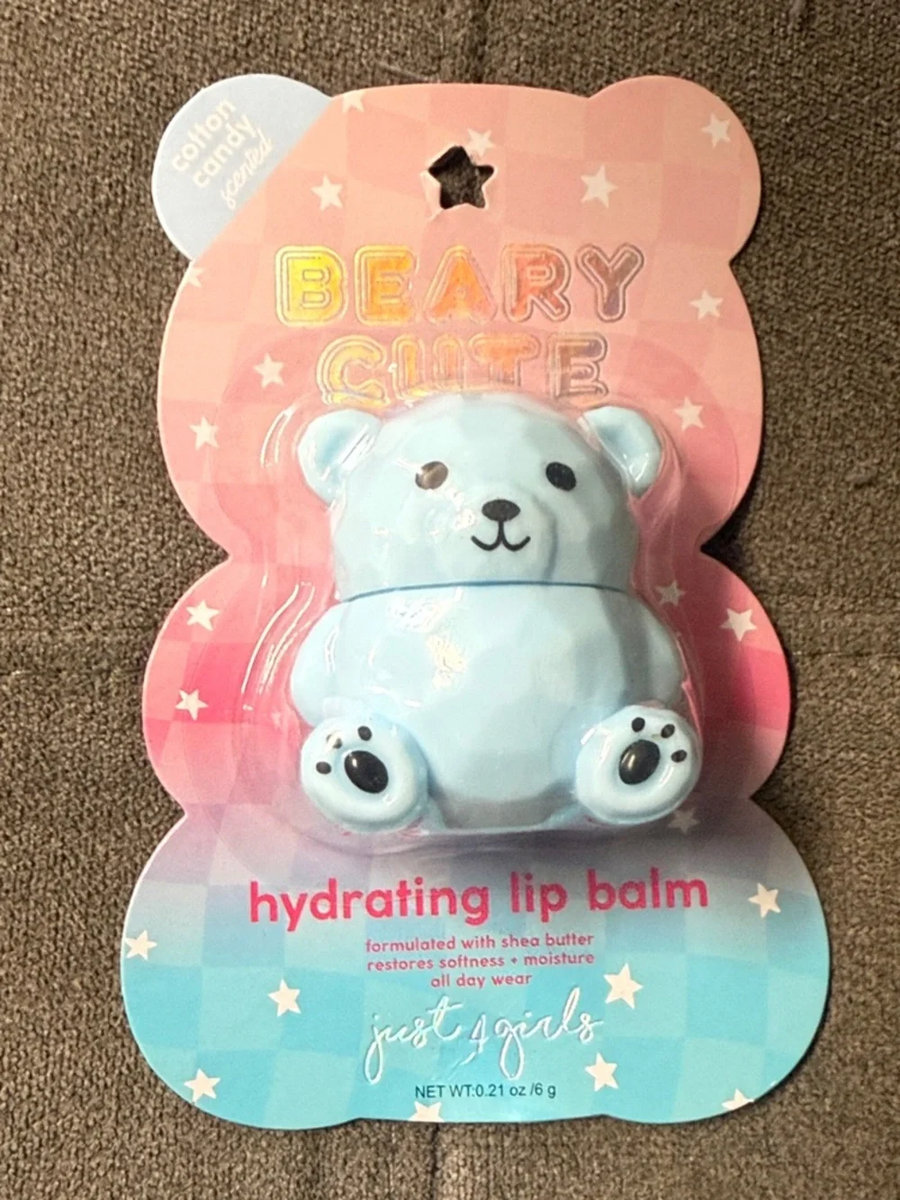 🐻🐻 Beary Cute Hydrating Bear Lip Balm Trio - Pink, Light Pink, Baby Blue 🐻🐻